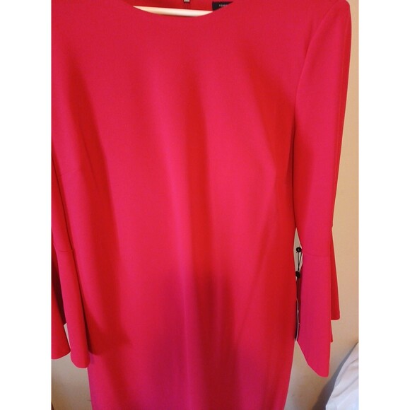 Tommy Hifiger Raspberry Womens Scuba Crepe Bell Sleeve Dress Size 14 NWT ($109) - Picture 2 of 16